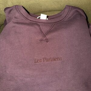 H&M Crewneck Sweatshirt in Plum